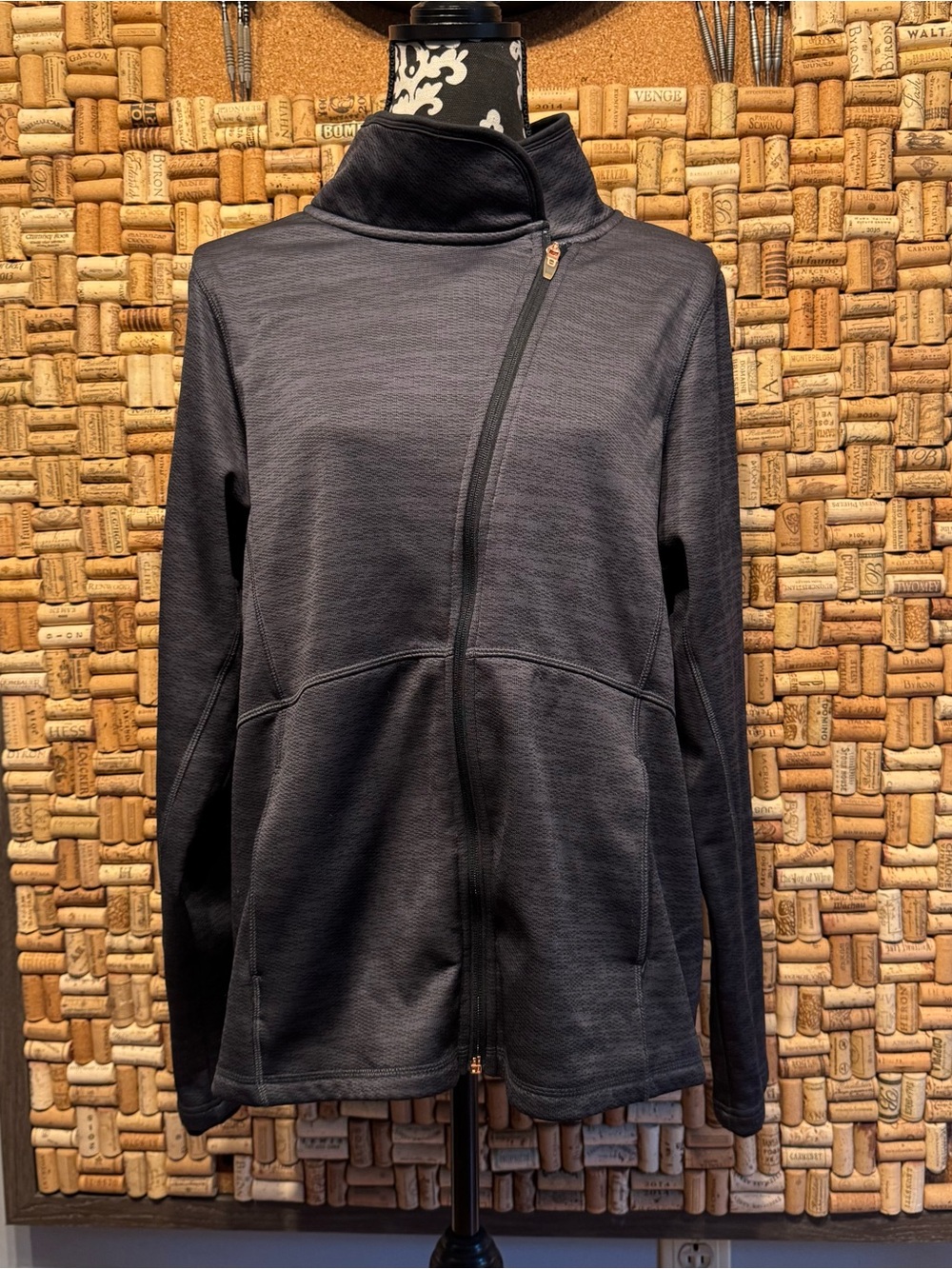 Champion Black Asymmetric Zip Bomber Jacket